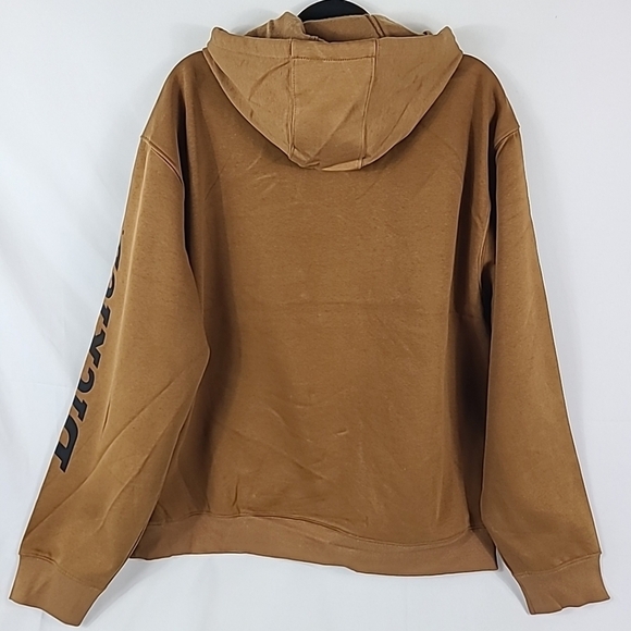 Dickies Men's Brown Hoodie Water Repellent Sleeve Logo Sweatshirt Sz L NWT - Picture 5 of 6